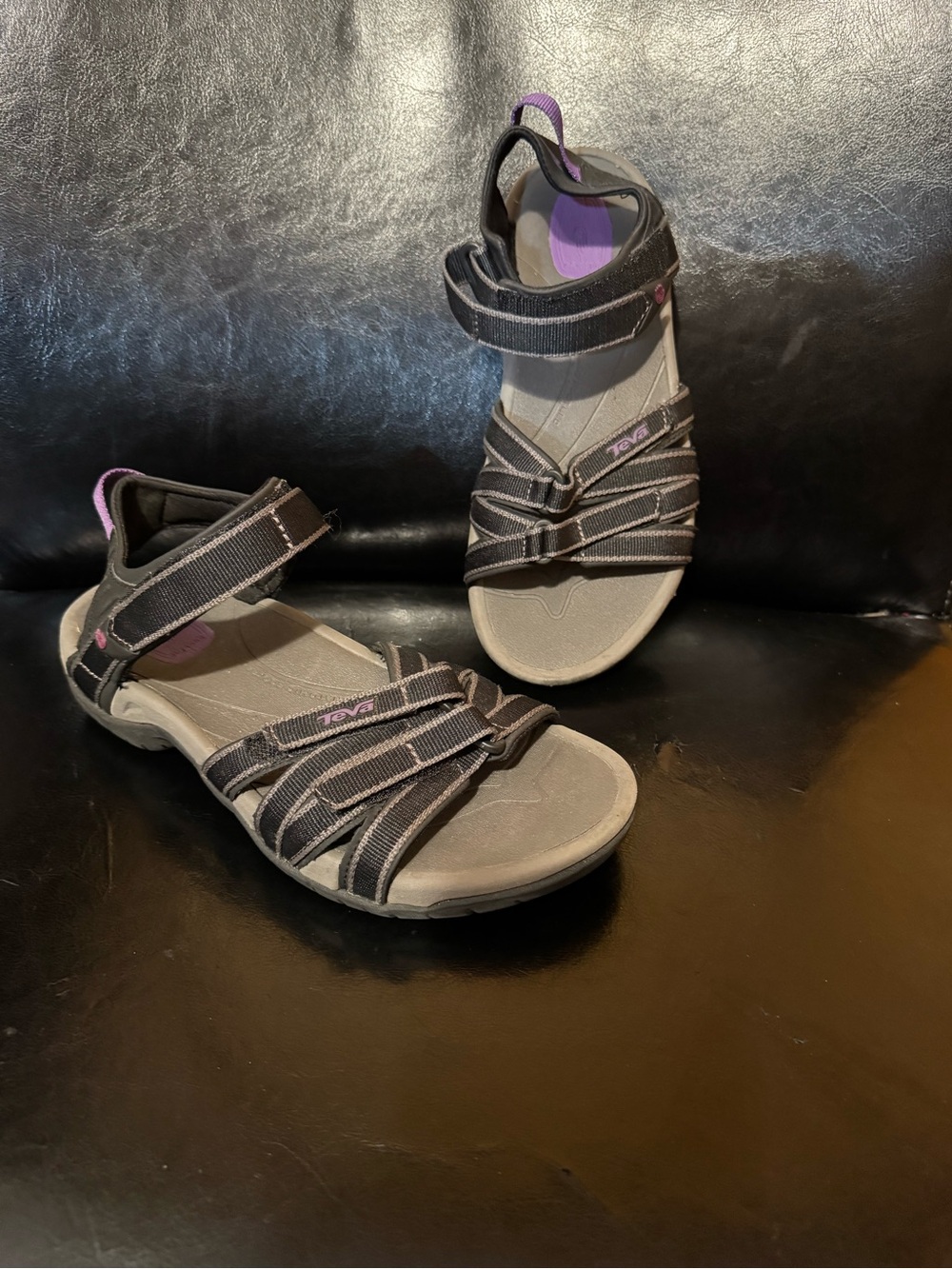 TEVA TIRRA WOMEN SPORT SANDALS Black Purple gray size 6